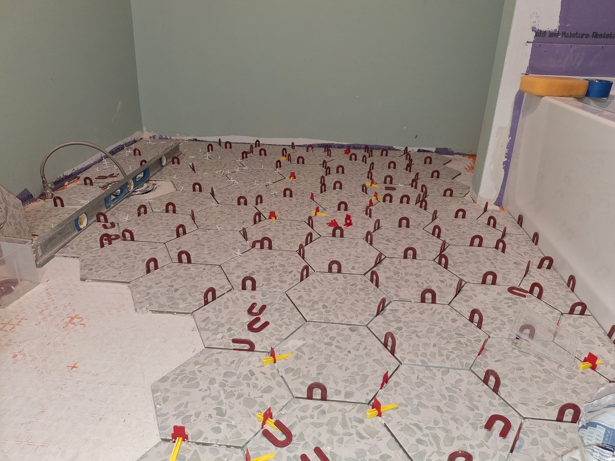 Bathroom Floor Tile Installation