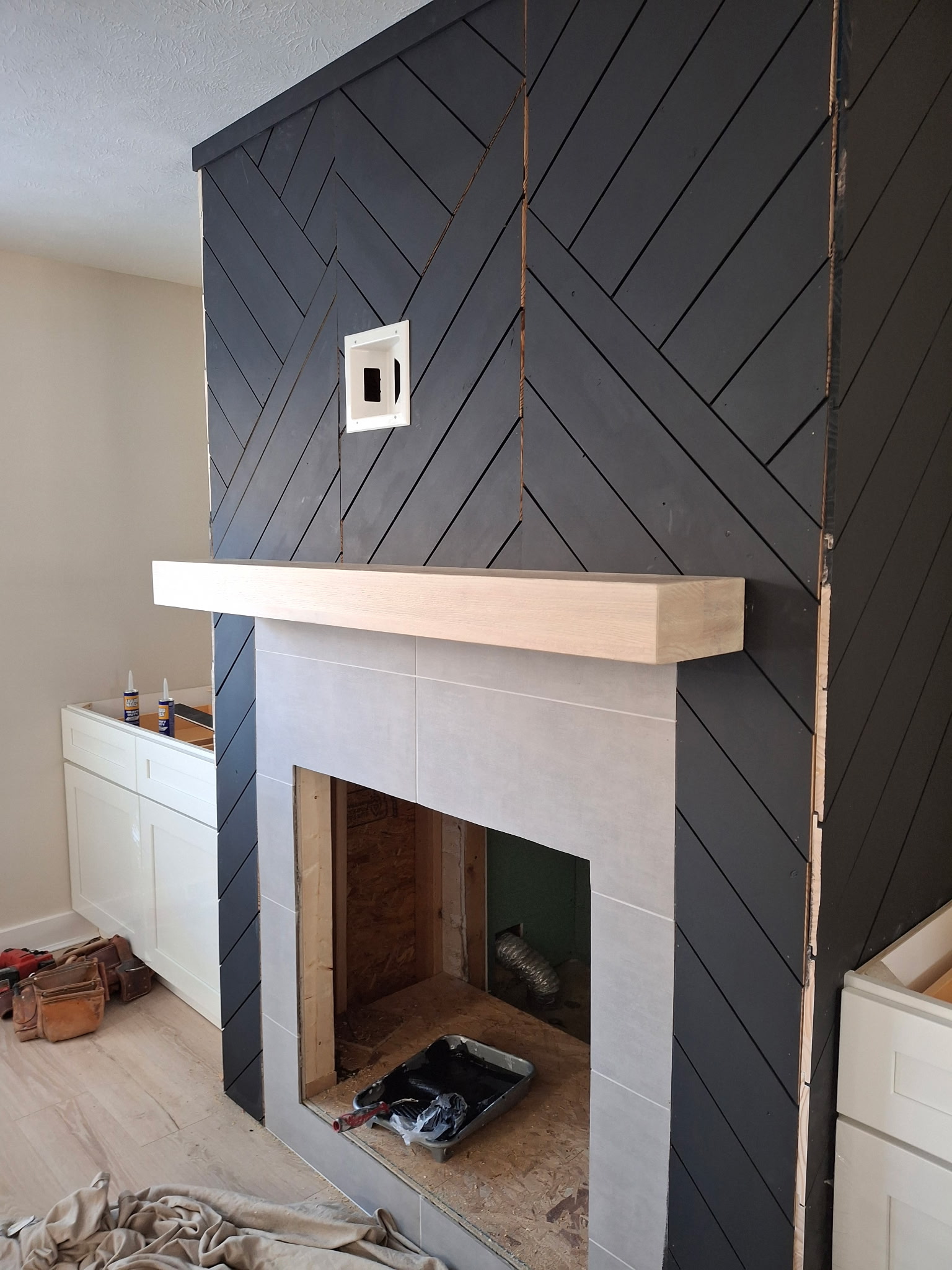 Herringbone Wood Accent Wall
